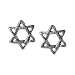 Star Of David - Stud Earrings Sterling Silver