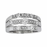 3/4ct tw diamond contemporary right hand ring (Platinum)