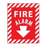 41TVYNQocCL. SL160  Fire Safety Sign   Fire Alarm   Aluminum