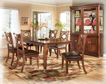 Contemporary Medium Brown Dining Extension Table