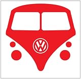 VW Bus Vanagon Sticker Decal Red