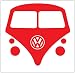 VW Bus Vanagon Sticker Decal Red