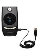 Coiled Power Hot Sync and Charge USB Data Cable w/ Tip Exchange for the Cingular 3125 - Gomadic Brand