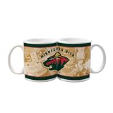 NHL Minnesota Wild 11-Ounce White Nostalgic Mug (2 Pack)