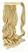 S-noilite 17 Inches Curly Baby Blonde Mix Bleach Blonde Wrap Around on Ponytail Clip in Hair Extensions Hairpiece Pony Tail Extension for Girl Lady Woman
