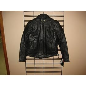 Ladies Black Vented Side Lace Motorcycle Jacket (SM,MED,LG)
