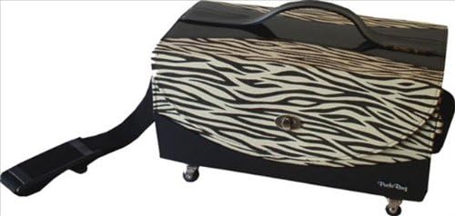 PuchiBag 08-TC-ZBW Traincase Zebra Pet Bag Black and White