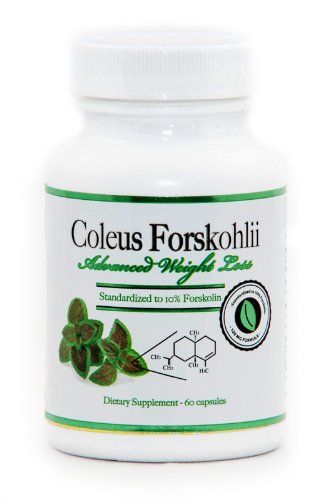 Coleus Forskohlii Extract - Advanced Weight Loss | Standardized to 10% Forskolin | 100% Pure Premium Coleus Forskohlii Root Extract | 100mg - 60 veggie capsules
