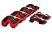 Punisher Skateboards Boys Elbow, Knee, and Wrist Pad Set for Skateboarding or BMX, Youth Ages 8+, Red