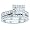 1/2 Carat Princess Round Diamond 14k White Gold Bridal Ring Set