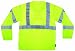 Custom Leather Craft SS12X Hi-Viz ANSI Class 3 Long Sleeve T-Shirt, Lime, Extra Large