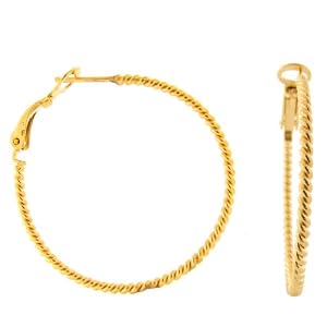 Click here to buy 1.5 Gold Vermeil Single Rope Hoop Earrings.