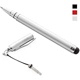 Snugg 2 in 1 Silver Stylus Pen - A Touch Screen Stylus and Writing Pen in One!