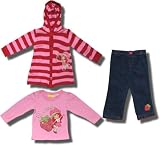 Strawberry Shortcake Life is Sweet 3 piece set with hooded sweater, shirt & denim pants