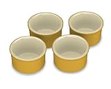 Cuisinart Chef's Classic Ceramic Bakeware 5-Ounce Ramekins, Set of 4, Yellow Gold