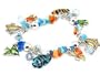 Colorful Tropical Fish Charm and Chips Stretch Bracelet