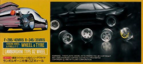 FUJ19121 1:24 Fujimi Lamborghini Type OZ Wheel & Tire Set MODEL KIT ACCESSORY
