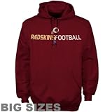 Washington Redskins Burgundy Dual Threat Hooded Sweatshirt (3X Big)