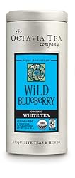 Octavia Tea Wild Blueberry (Organic White Tea, Fair Trade Certified Hibiscus) Loose Tea, 1.23-Ounce Tins (Pack of 2)