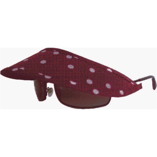 Totally STRAPLESS Sun Visor - No Hat-Hair, No Headache, We Promise Red W. White Polk-a-Dots