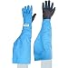 NSA G99CRBESHXLP Nylon Taslan and PTFE Shoulder Waterproof Safety Glove, Cryogenic, 26" - 27" Length, X-Large, Blue