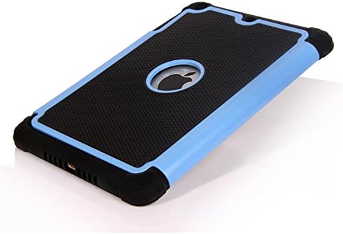 iPad Mini Case,ROKE Heavy Duty Rugged Dual Layer Hybrid Protective Case Cover for iPad Mini Retina - Blue