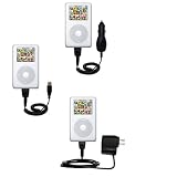 Deluxe Kit for the Apple iPod Photo (30GB) includes a USB cable with Car and Wall Charger - Gomadic Brand w/ TipExchange Technology