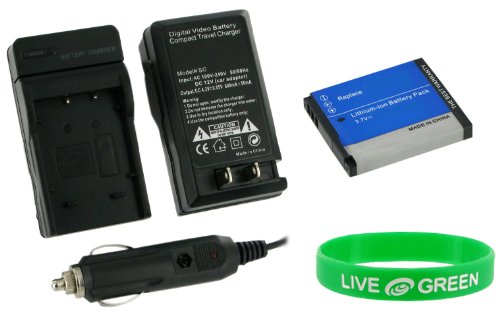 Young Micro NP-BG1 / NP-FG1 960mAh Li-Ion Battery and 2n1 AC DC Wall and Car Charger for Sony Cyber-shot DSC-W290 Digital Camera Black
