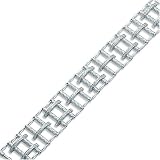 18 Kt White Gold Diamond Link Bangle Bracelet