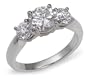 Platinum Round Brilliant Cut Diamond 3-Stone Ring (2ctw, H, SI2)