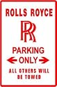 ROLLS ROYCE PARKING luxury car british sign