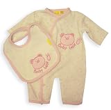 Review Tiny Dee  / Velour Romper and Bib Set Pink 5-8lb