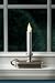 Good Tidings LED Single-Tier Christmas Window Candle with Light Sensor, Pewter Finish