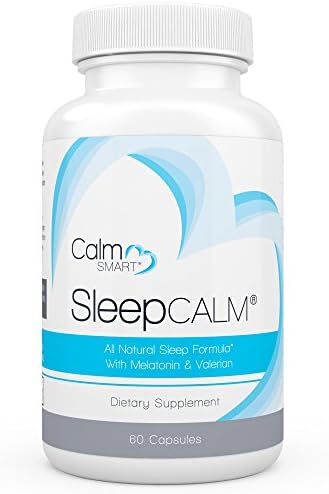 Sleeping Pills - All Natural Sleep Aid SleepCalm By CalmSmart. Non-Addictive Powerful Formula With Melatonin, 5-HTP, Valerian, Ashwagandha, Chamomile, Inositol And More. Kiss Insomnia Goodnight.