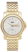 Medana Mens Classic/Flex Gold Tone Watch # 1344
