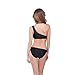 Polovi Women's Swimsuits High Fashion One-shoulder Side Cut Out Monokini Black