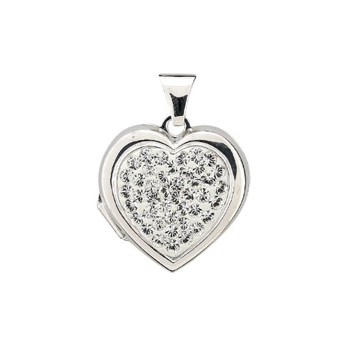 Pasionista Herz Medaillon 925 Sterling Silber Kristall wei&szlig; 605654 Preisvergleich
