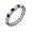 Eve's Addiction Sapphire and Clear CZ Silver Eternity Ring, 5