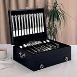 Eureka Bristol 44BK Deep Black Silverware / Flatware Chest by Reed & Barton