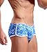 Men's Boxer Briefs, Flower Pattern, Low Cut High Rise Design, Cotton and Spandex,
