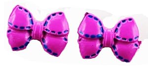 Bow Tie Earring - Kids Fashion Earrings (Pink)