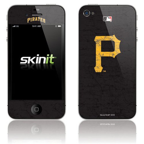 Skinit Pittsburgh Pirates Solid Distressed Vinyl Skin for Apple iPhone 4 4S