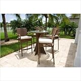 IMAGE OF Patio Barstool w/ Arms by Hospitality Rattan - Viro Antique Brown (604-6182-VIR-B)