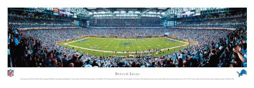 DETROIT LIONS - FORD FIELD - NFL PANORAMA POSTER PRINT