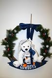 Dallas Cowboys Holiday Bear and Penguin Wreath