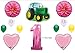 Gilrl's 1st First Happy Birthday Party Balloons Tractor John Deere-like Decorations Supplies
