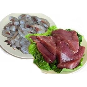 2 lbs. Big Eye Tuna Steaks and 2 lbs. Jumbo Shrimp by Charleston Seafood