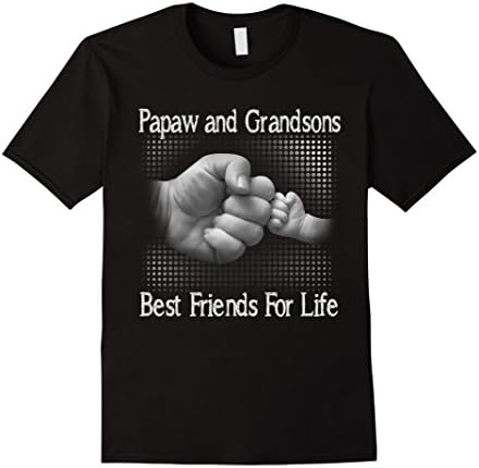 Men's Papaw Grandsons - Best Friends For Life T-Shirt Father's Day 2XL Black