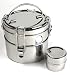 To-Go Ware Two Tier Stainless Steel Lunch Box with Sidekick Condiment Tiffin - New Design! Image