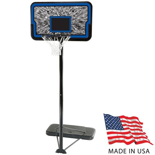 Lifetime 1259 Streamline Height-Adjustable Portable Basketball System with 44-Inch Impact Backboard